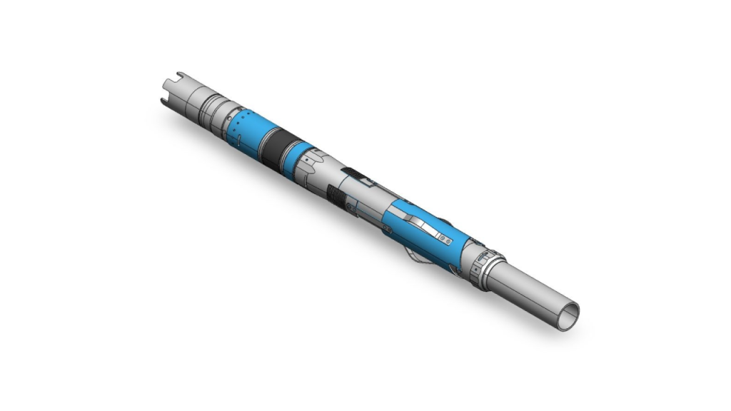 Stylo futuriste bleu et argent
